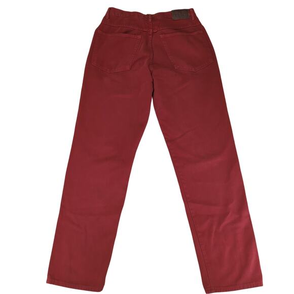 Marithe Francois‎ Girbaud High-rise Straight Leg Jeans Red Pants Women's 7/8 - Picture 2 of 9